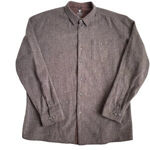 Kuhl Shirt Mens XXL Uproar 5 Panel Long Sleeve Button Up Waffle Hiking Outdoor